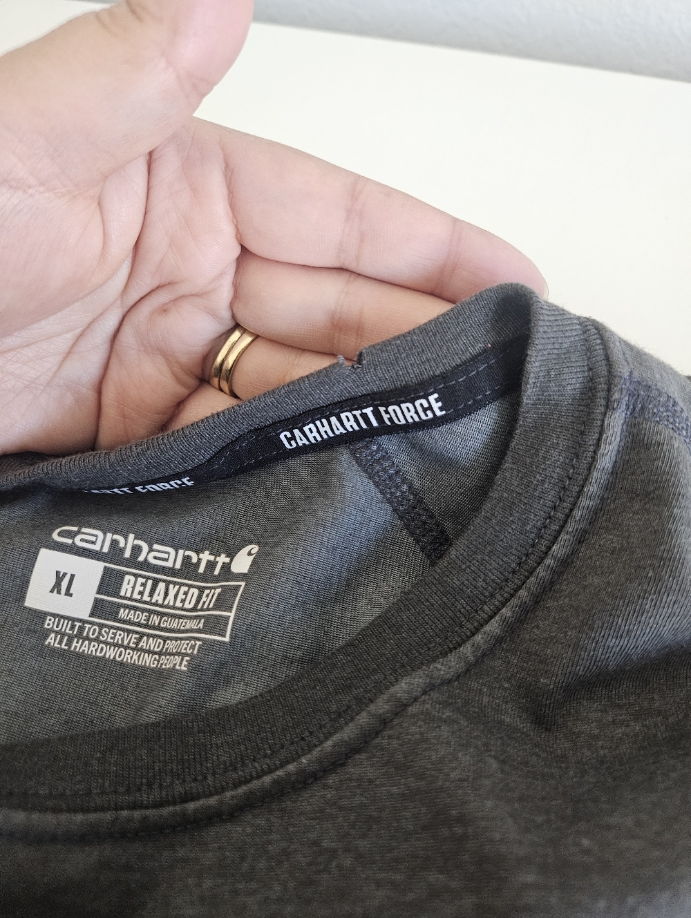 Carhartt | Force Gray Medium Weight Jersey Short Sleeve Solid T-shirt Mens XL - Picture 6 of 6